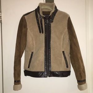 NWT Members Only Faux shearling teddy Jacket